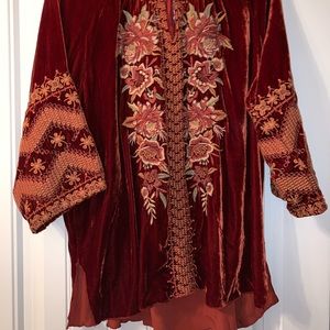 Johnny Was velvet blouse